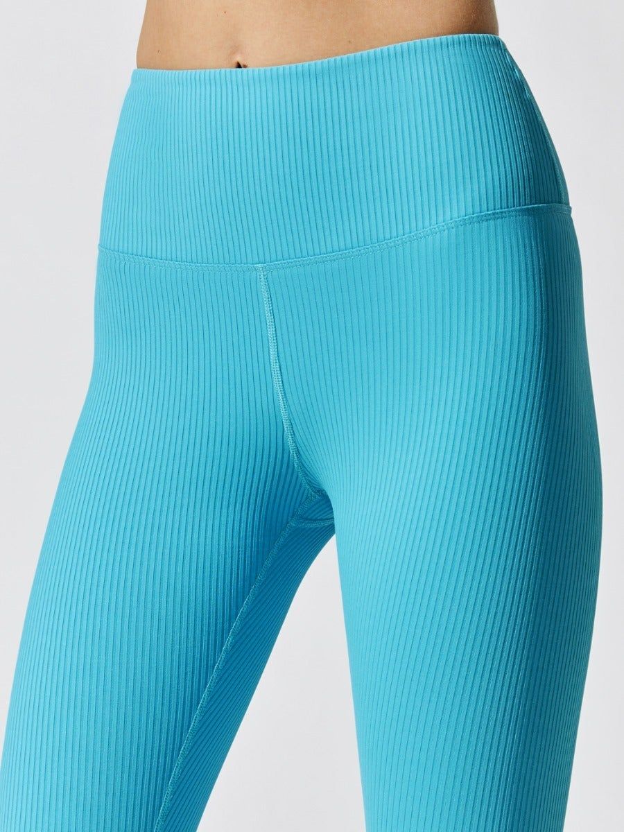 Ribbed 7/8 Legging - Light Aqua sold by Carbon38 product image thumbnail 3