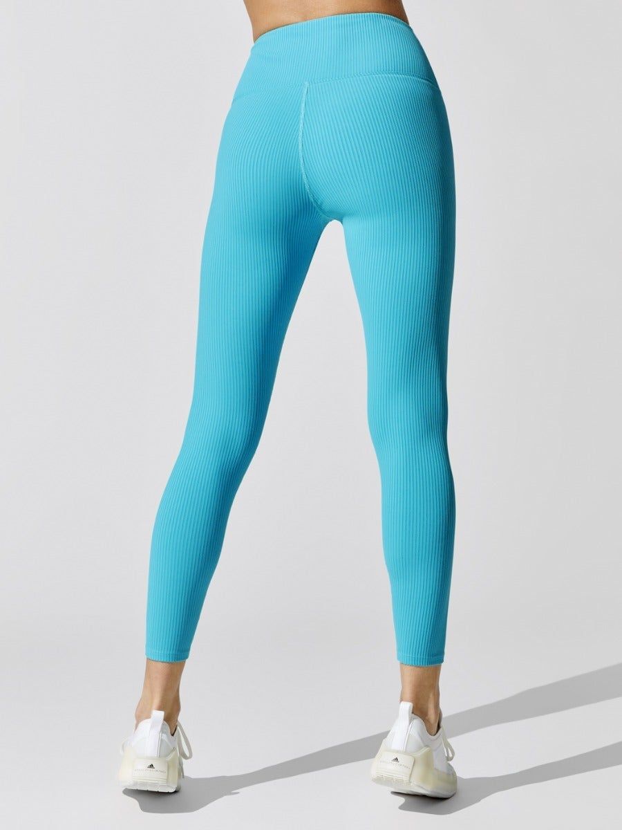 Ribbed 7/8 Legging - Light Aqua sold by Carbon38 product image thumbnail 2