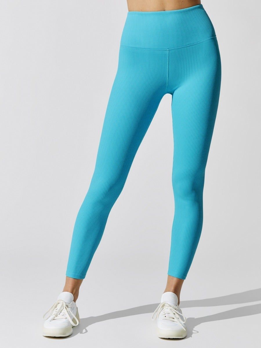 Ribbed 7/8 Legging - Light Aqua sold by Carbon38 product image thumbnail 5
