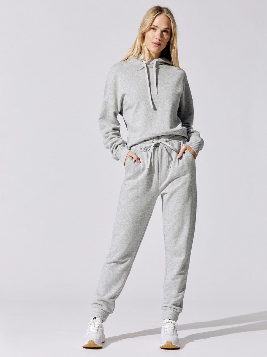 French Terry Hooded Sweatshirt - Heather Grey sold by Carbon38 product image thumbnail 3