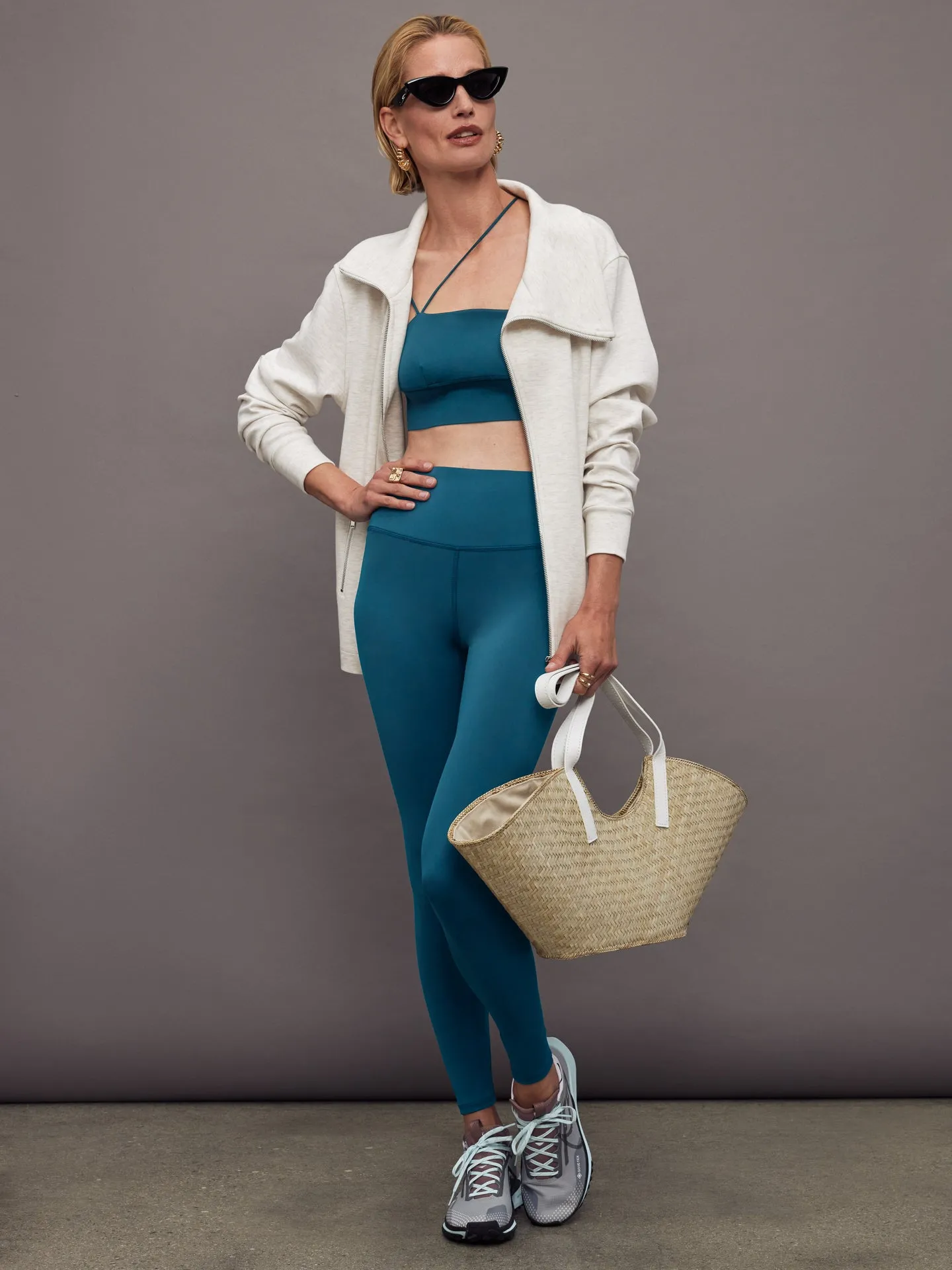 High Rise Full-Length Legging in Diamond Compression - Deep Lagoon sold by Carbon38 product image thumbnail 2