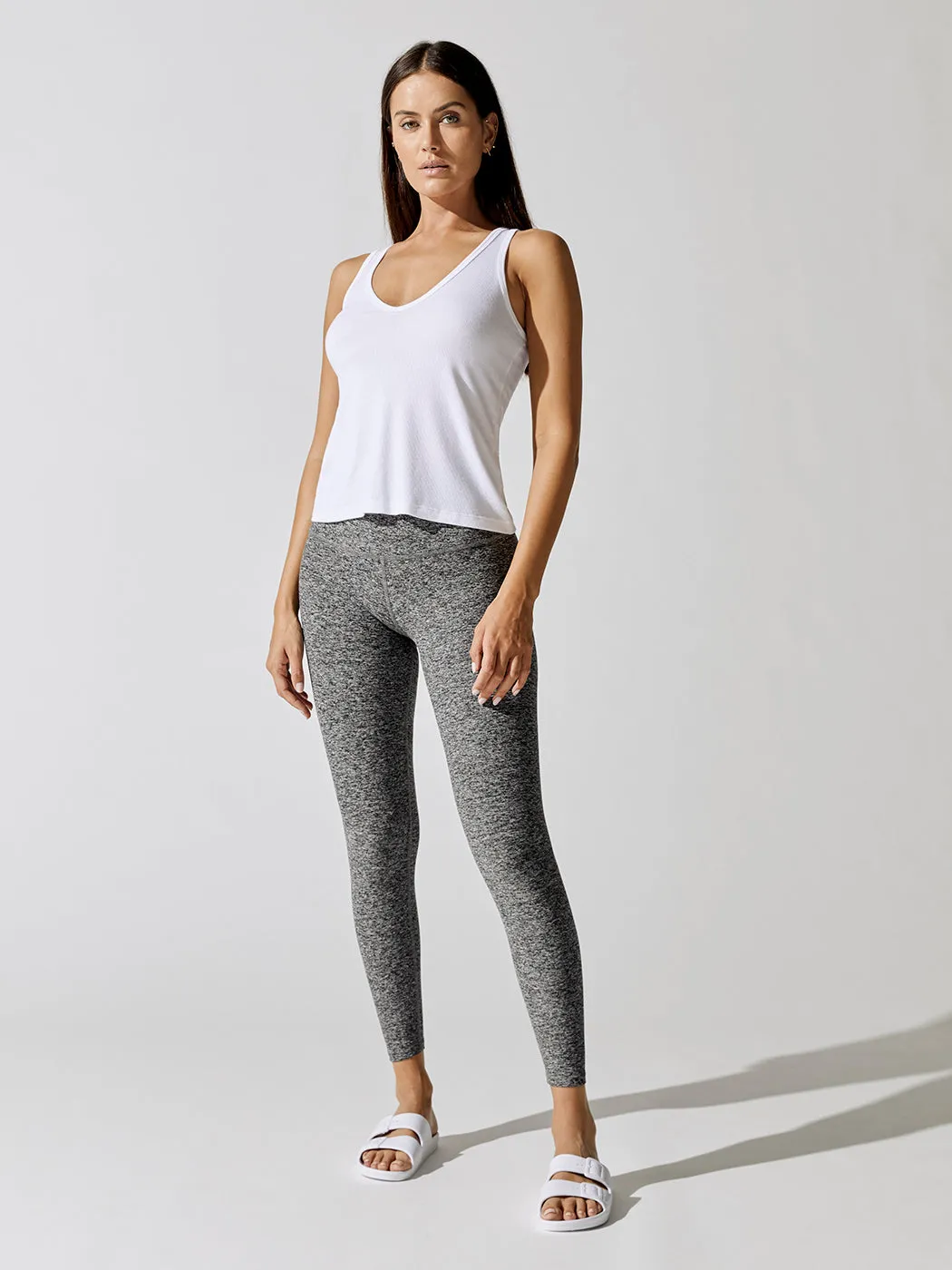 Rib Jersey Take The Plunge V-Neck Tank - White sold by Carbon38 product image thumbnail 2