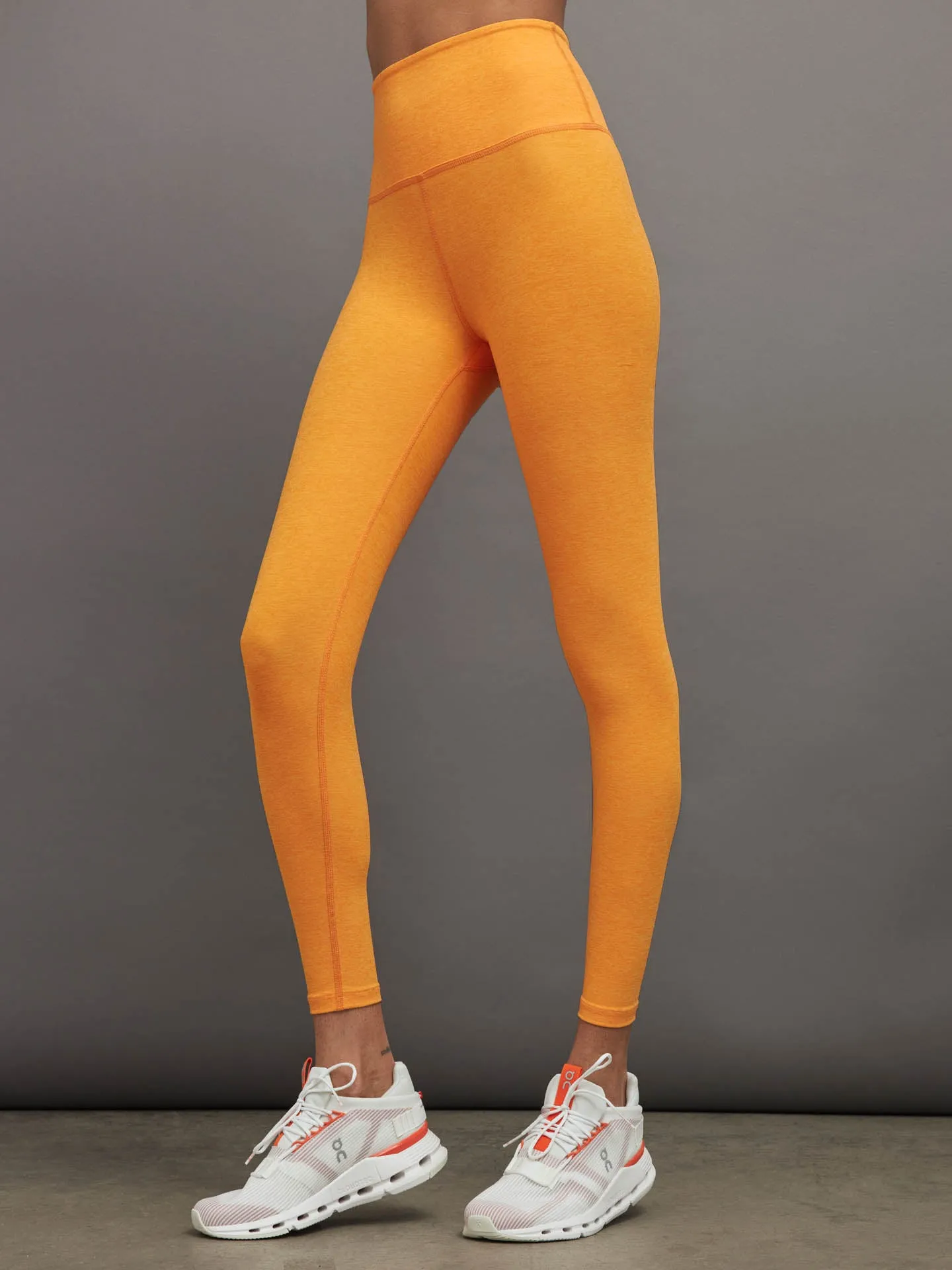 Spacedye Caught in the Midi High Waisted Legging - MANGO POP HEATHER sold by Carbon38