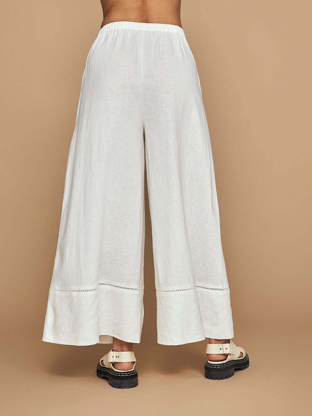 Linen Wide Leg Pant - Cream sold by Carbon38 product image thumbnail 4
