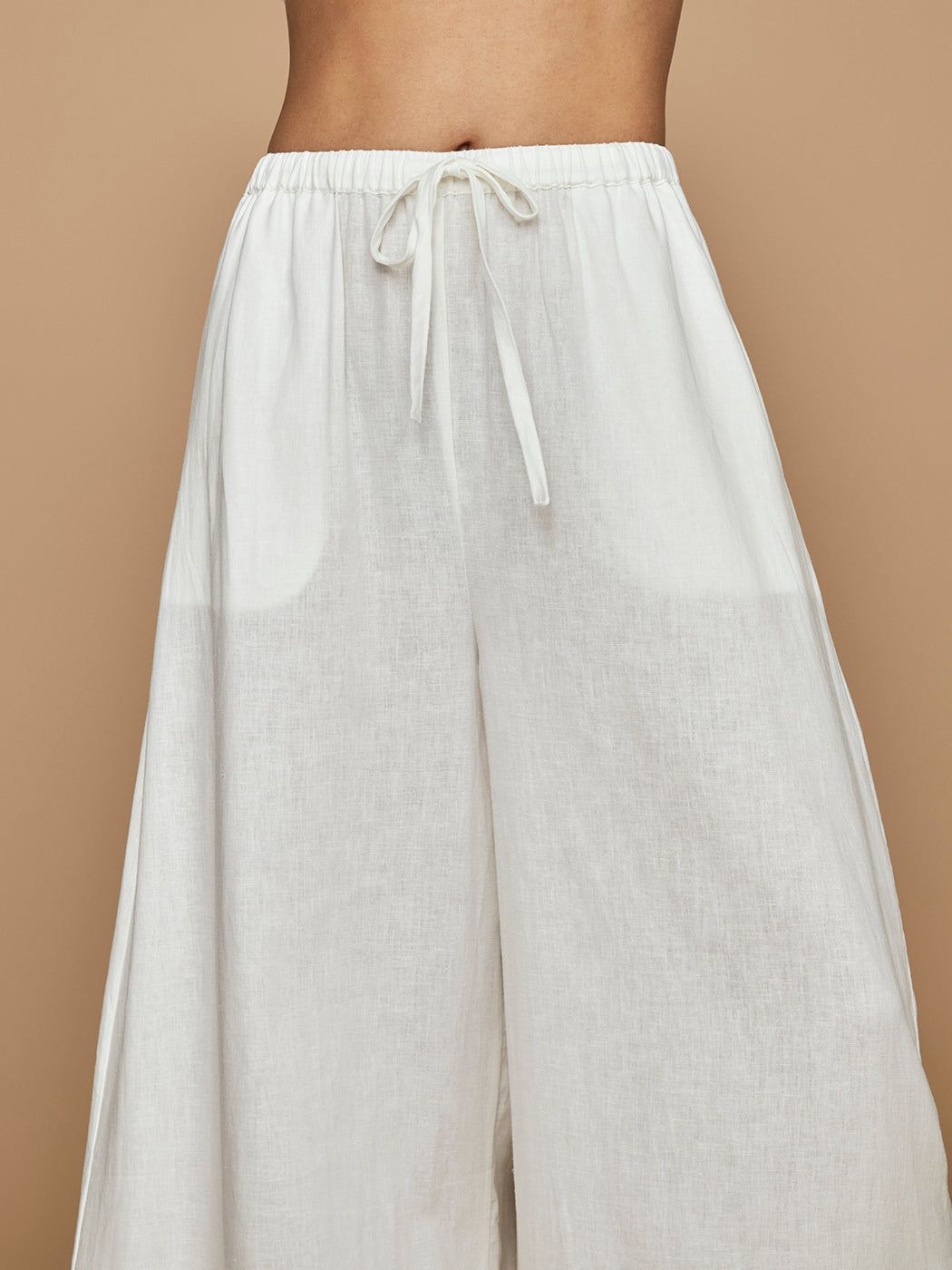Linen Wide Leg Pant - Cream sold by Carbon38 product image thumbnail 5
