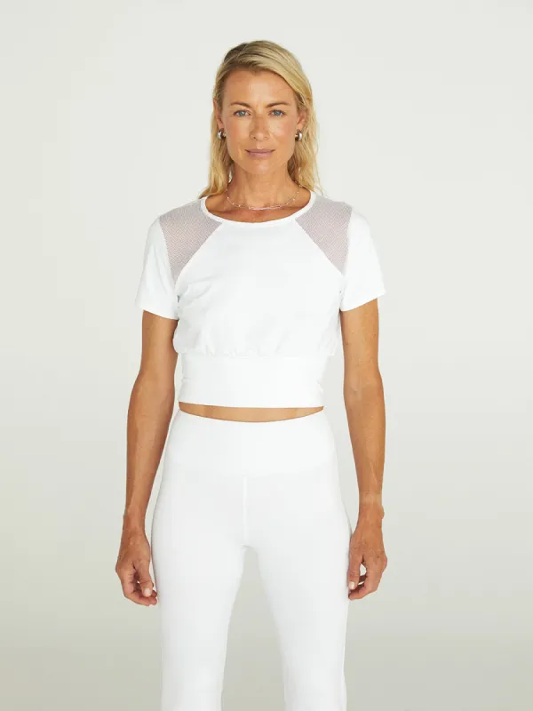 Breathe Crop Top - White sold by Carbon38
