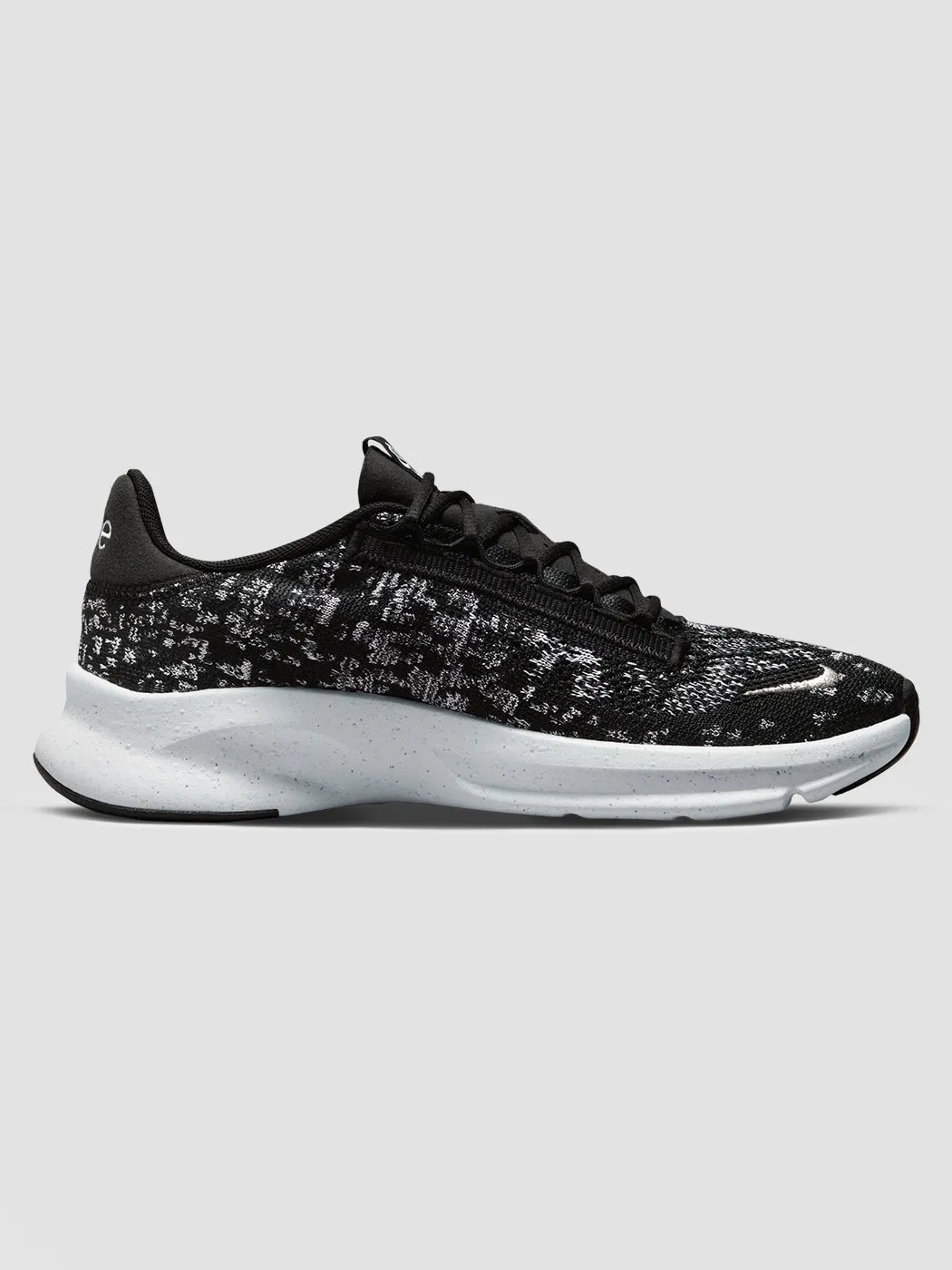 Nike SuperRep Go 3 Flyknit "Next Nature" - Black/Metallic Silver-White sold by Carbon38