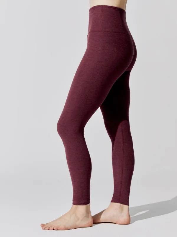 Spacedye Caught in the Midi High Waisted Legging - Deep Merlot sold by Carbon38