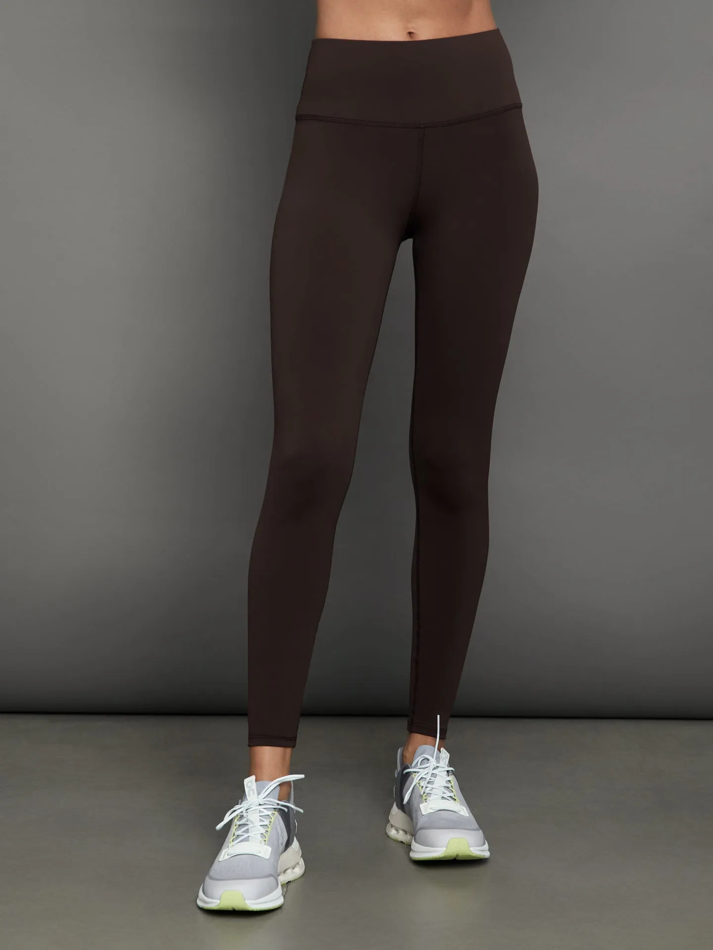 High Rise Full-Length Legging in Diamond Compression - Java sold by Carbon38