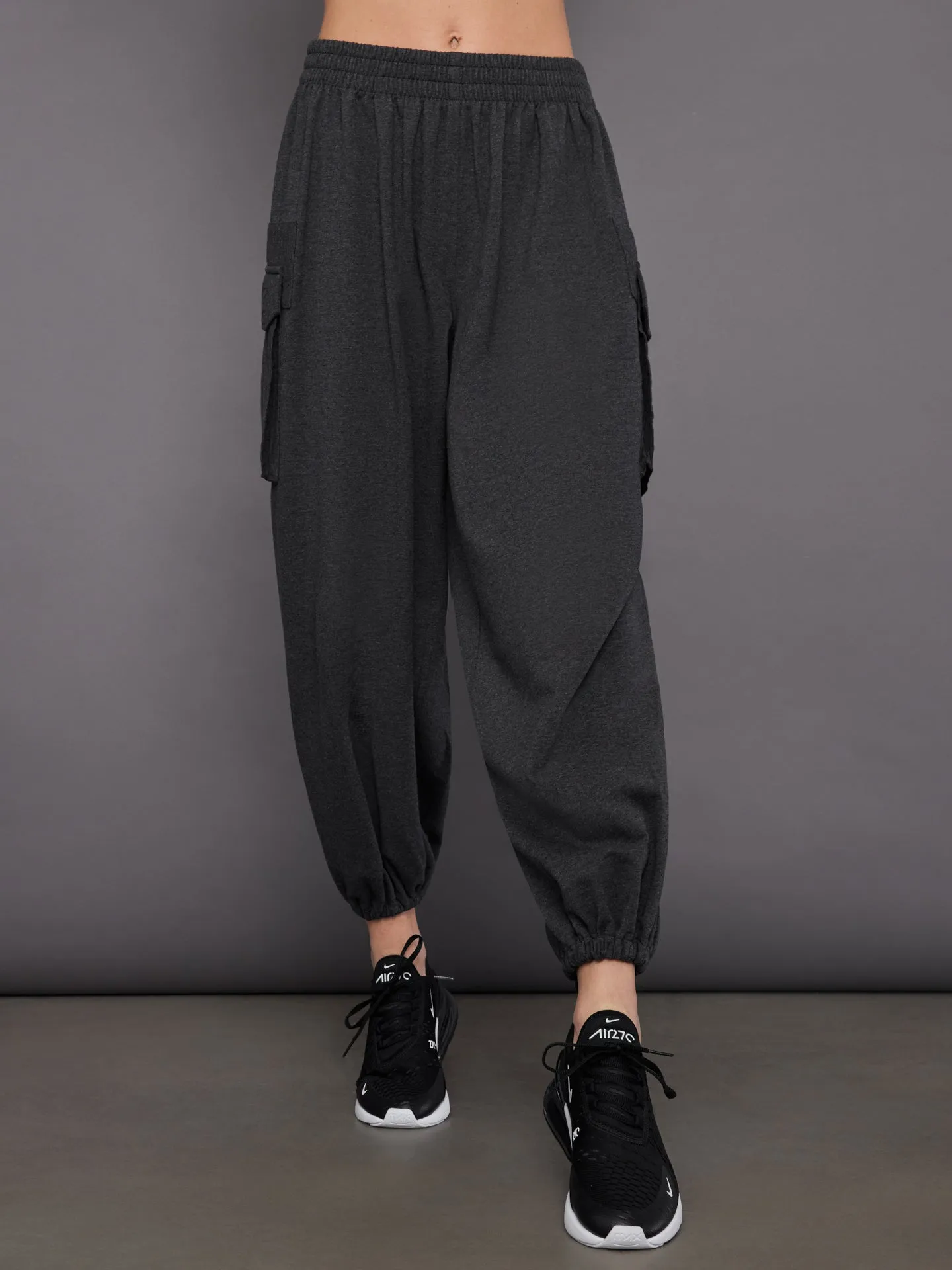 Oversized Boyfriend Cargo Sweatpant - Dark Heather Grey sold by Carbon38 product image thumbnail 2
