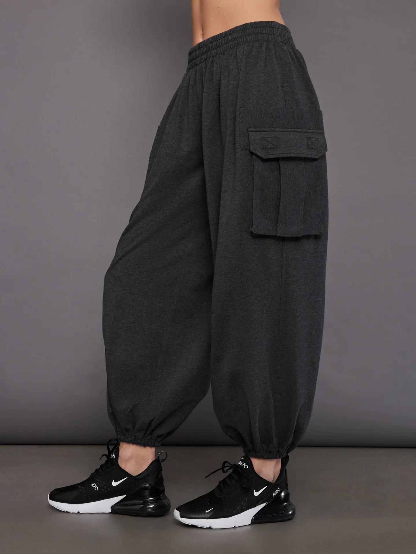 Oversized Boyfriend Cargo Sweatpant - Dark Heather Grey sold by Carbon38 product image thumbnail 5