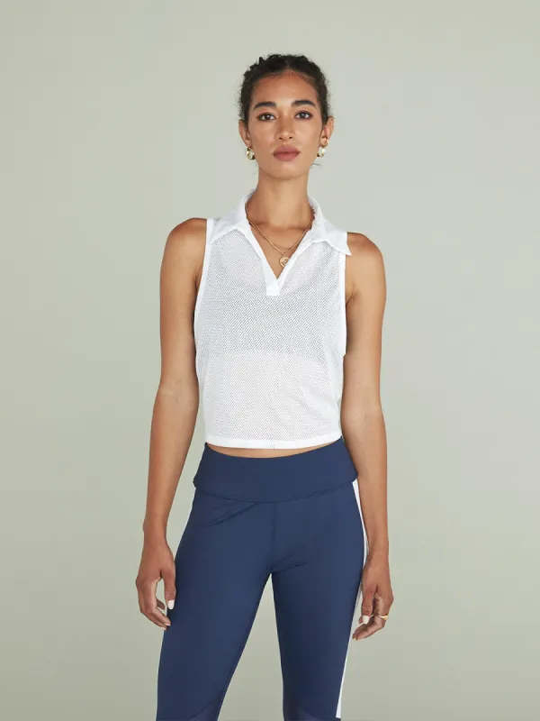 Tie Back Polo - White sold by Carbon38