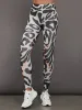 adidas by Stella McCartney TruePace Running Leggings Long Printed - Chalk Pearl/Black sold by Carbon38