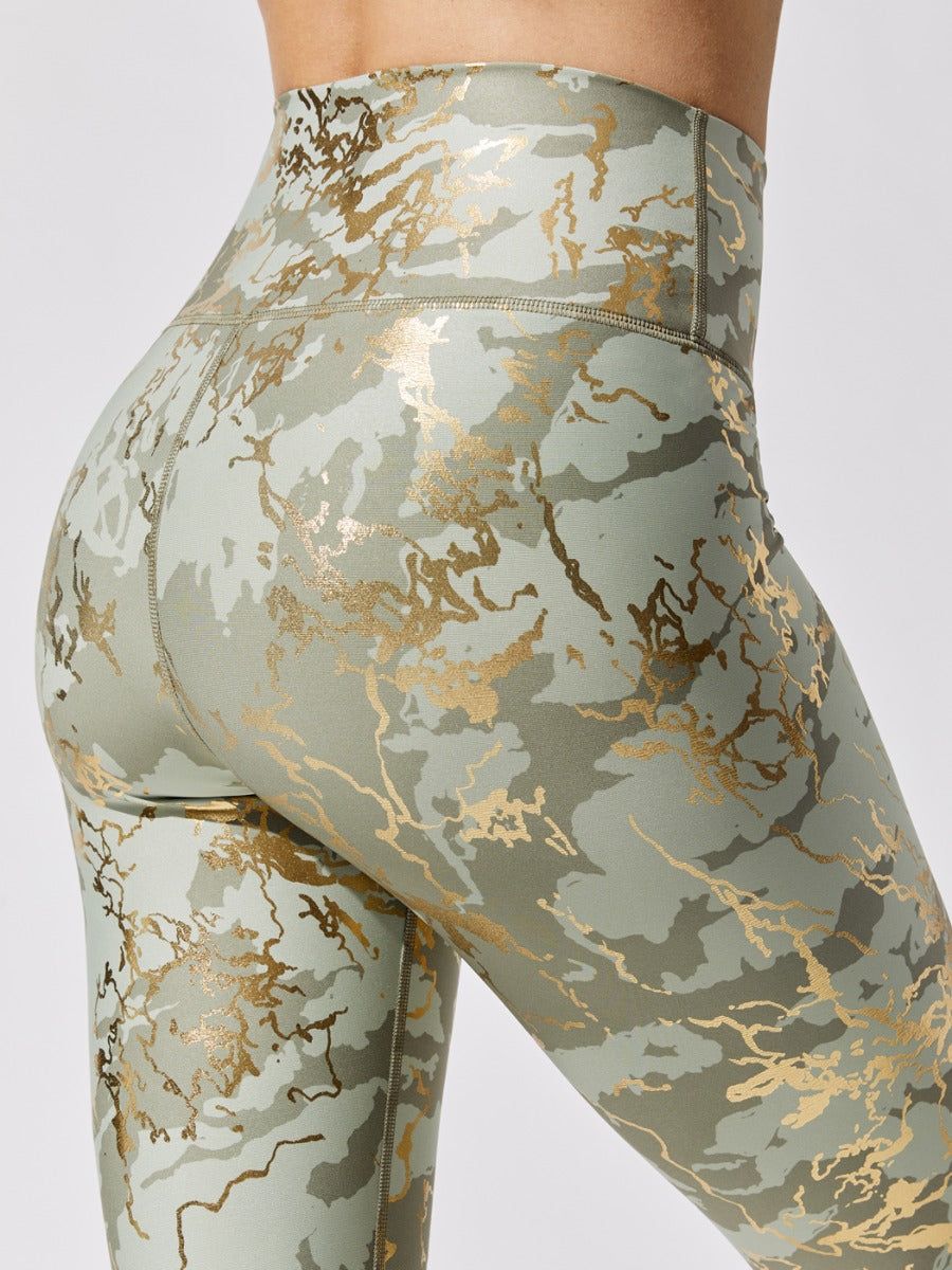 Marble Shine 7/8 Legging - Utility Green Marble Pearl sold by Carbon38 product image thumbnail 4
