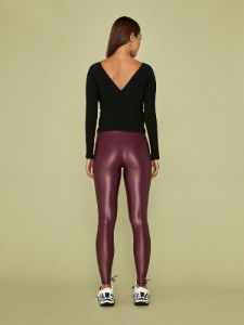 High Rise Full-Length Legging in Takara Shine - Dark Amethyst sold by Carbon38