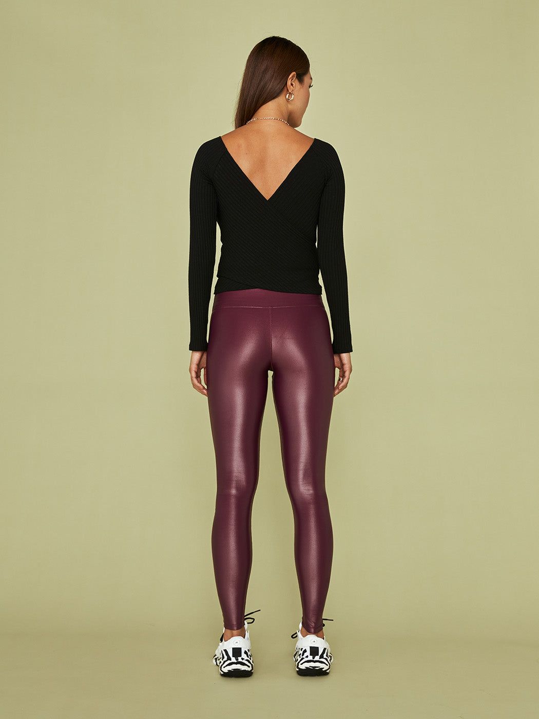 High Rise Full-Length Legging in Takara Shine - Dark Amethyst sold by Carbon38 product image thumbnail 5