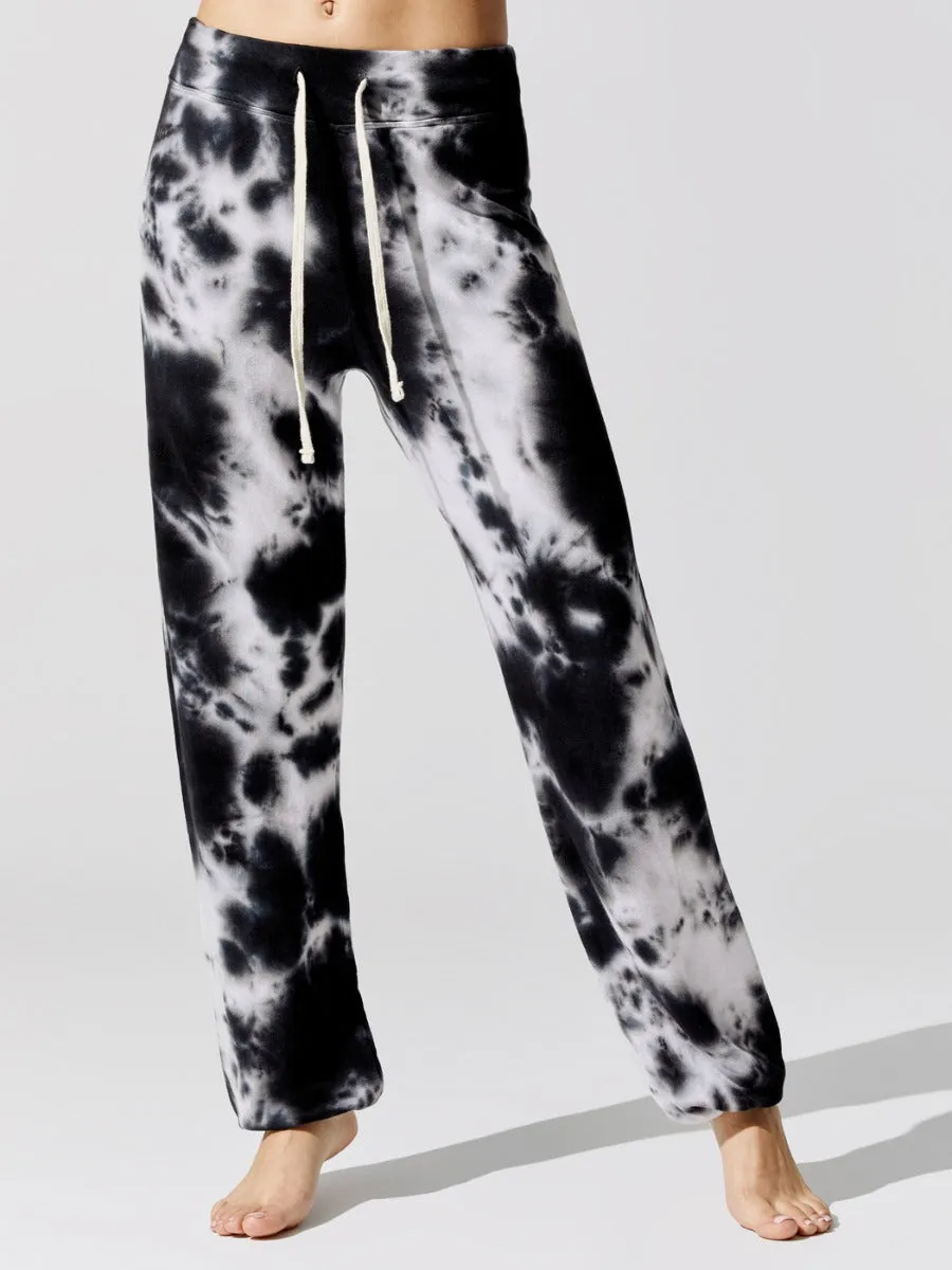 Sweatpants - Black/White Tie-Dye sold by Carbon38