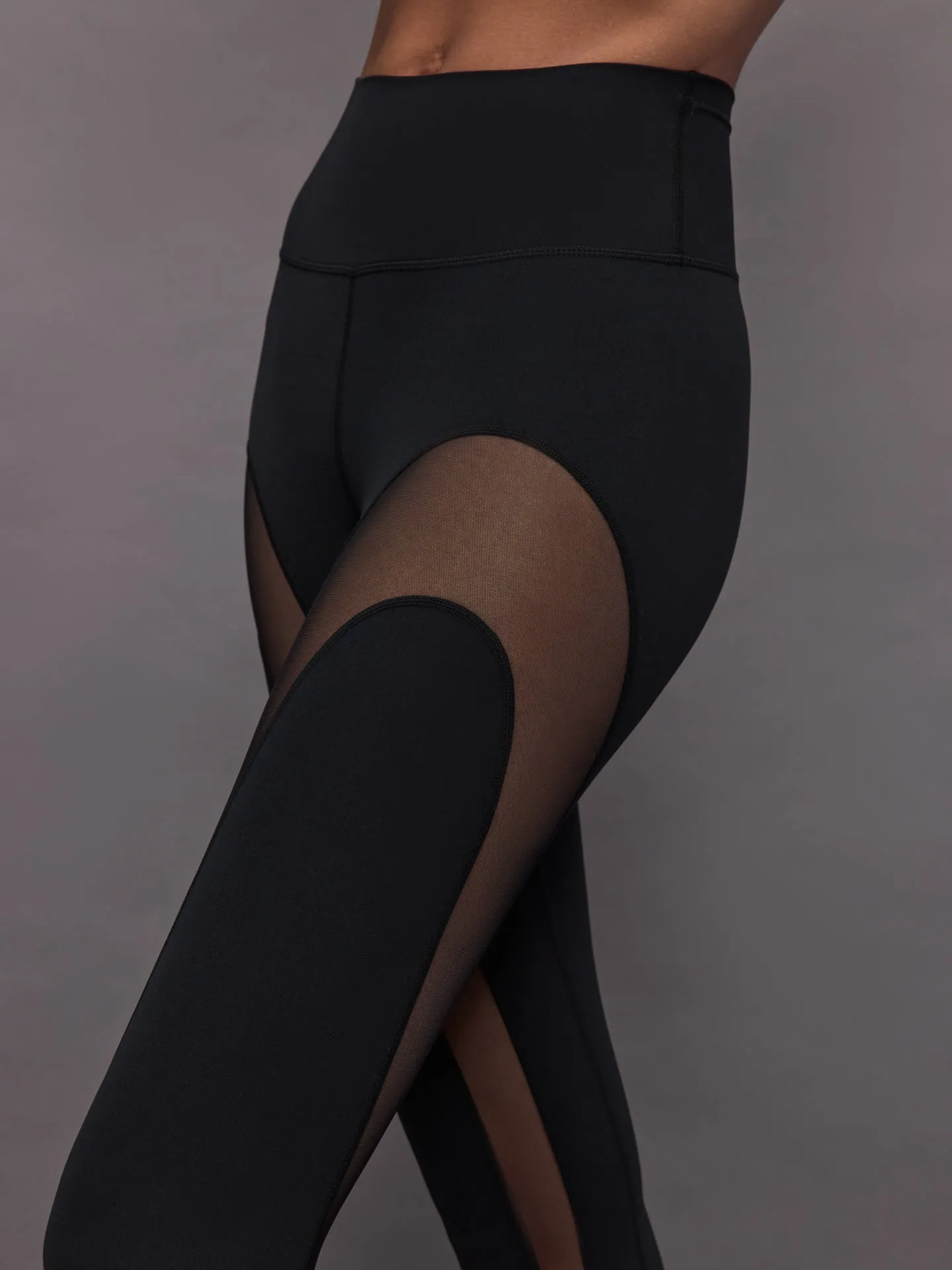 Sheer Spliced Legging in Melt - Black sold by Carbon38 product image thumbnail 2