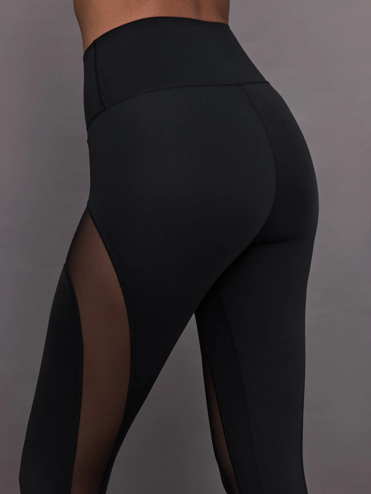 Sheer Spliced Legging in Melt - Black sold by Carbon38 product image thumbnail 5