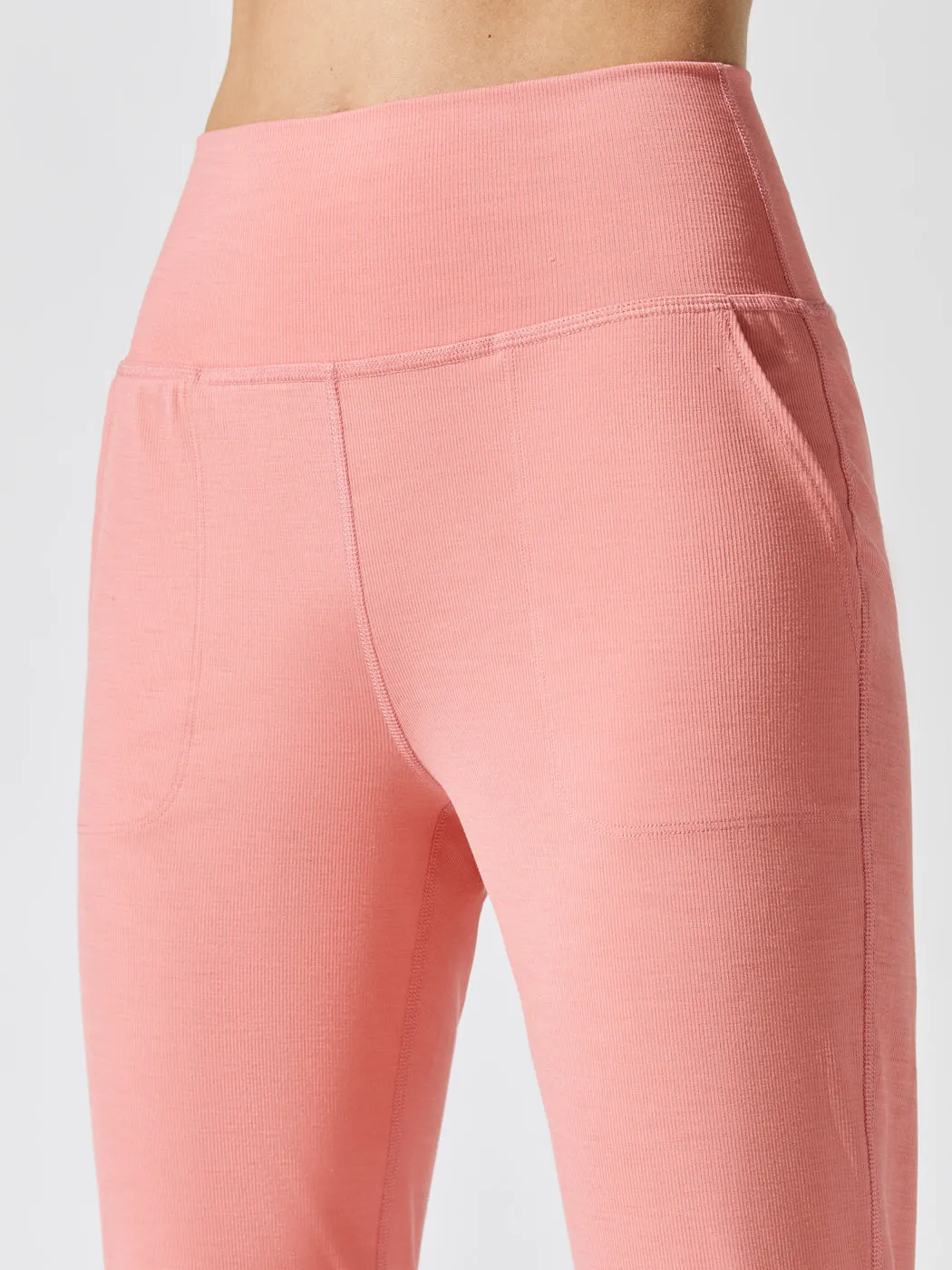 Heather Rib Midi Jogger - Pink Crush Heather Rib sold by Carbon38 product image thumbnail 5