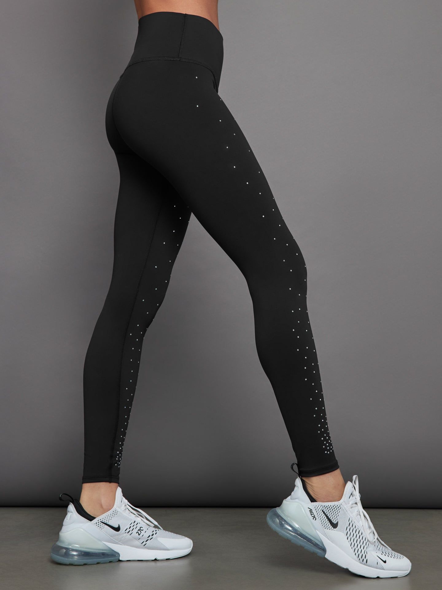 Rhinestones High Rise Full-Length Legging in Diamond Compression - Black sold by Carbon38 product image thumbnail 3