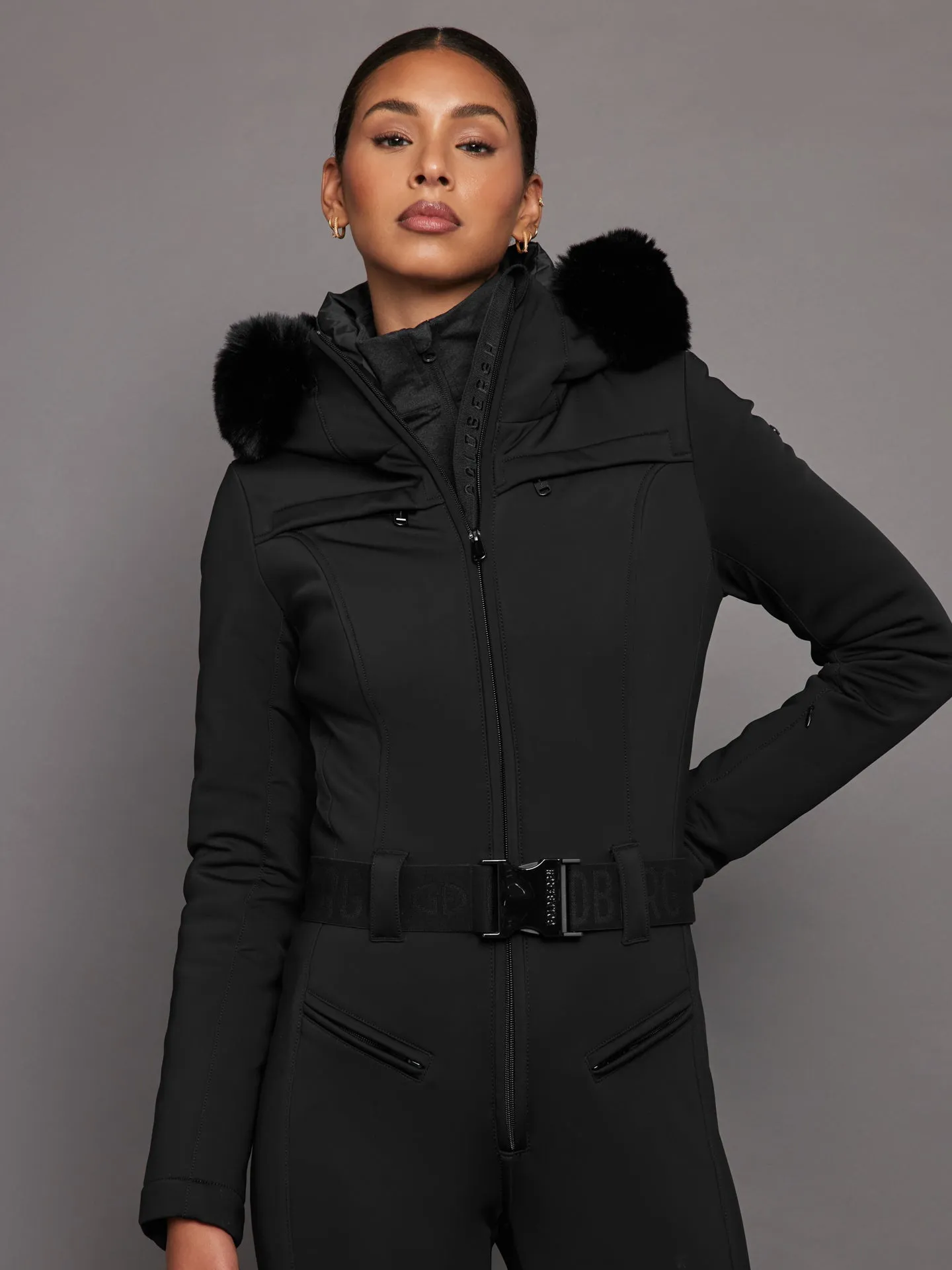 Parry Faux Border Ski Suit - Black sold by Carbon38 product image thumbnail 4