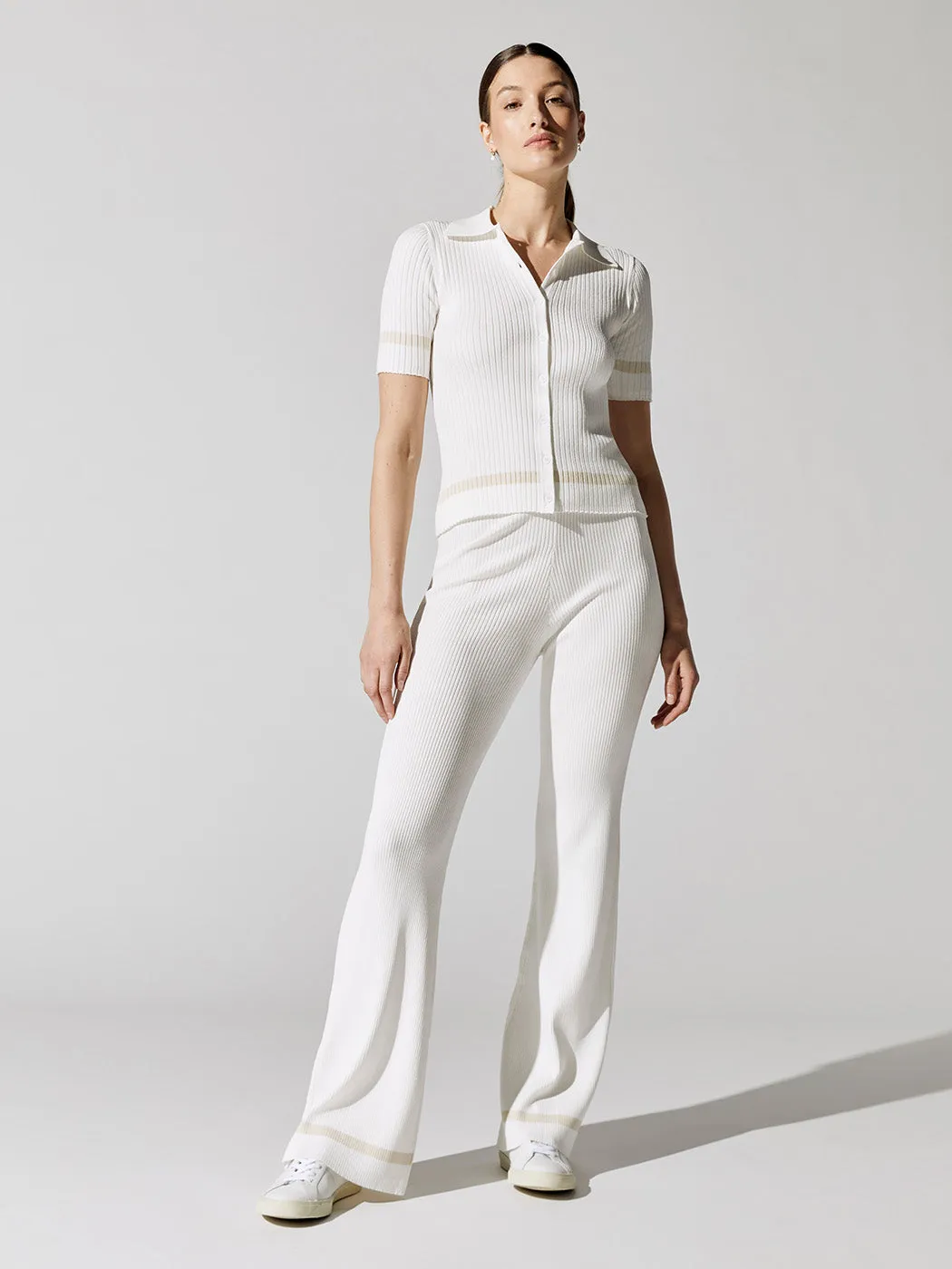 Sweater Polo - White/Tan sold by Carbon38 product image thumbnail 2