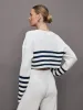 Sharlie Sweater - White / Navy Stripe sold by Carbon38