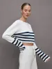Sharlie Sweater - White / Navy Stripe sold by Carbon38