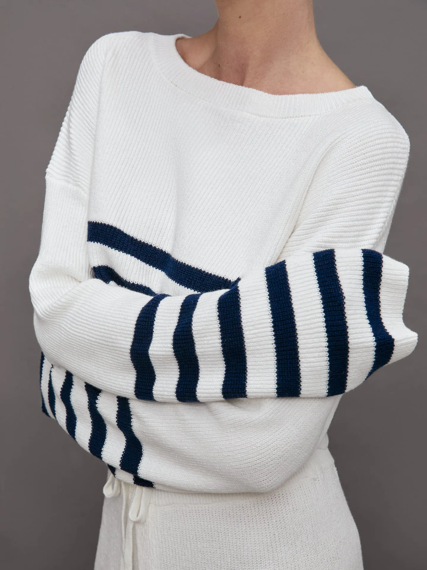 Sharlie Sweater - White / Navy Stripe sold by Carbon38 product image thumbnail 3