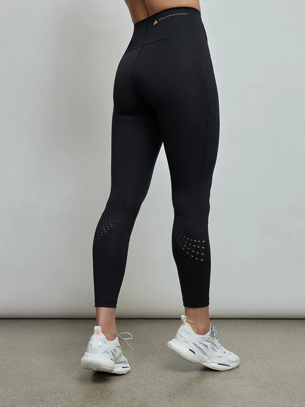 Adidas By Stella Mccartney Truepurpose Training 7/8 Tight - Black/Shock Yellow sold by Carbon38 product image thumbnail 3