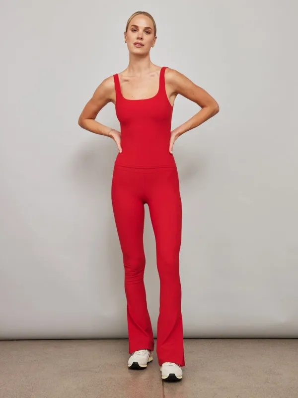 Wide Scoop Bra Tank in Melt - Haute Red sold by Carbon38