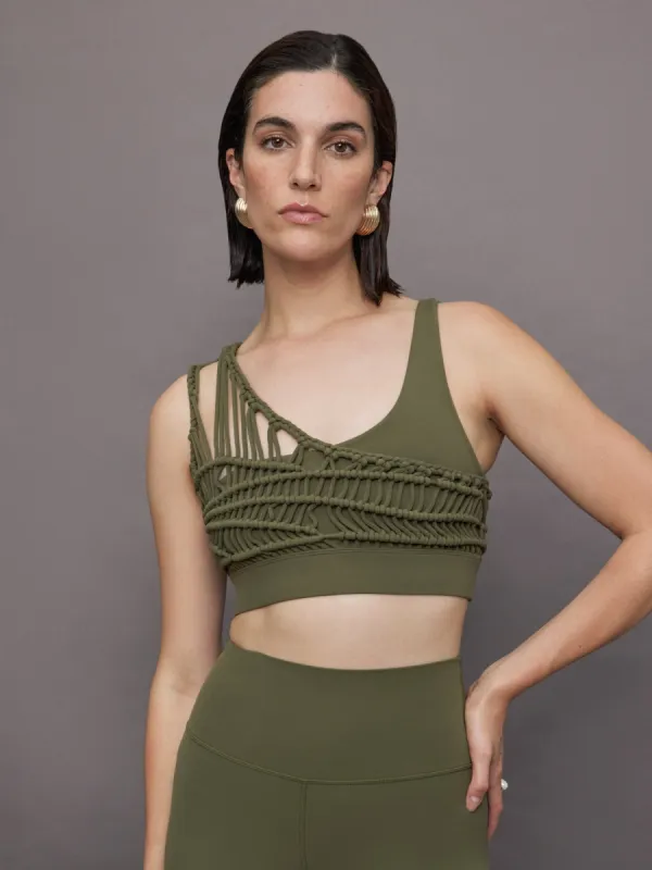 Crochet Bra in Melt - Olive sold by Carbon38