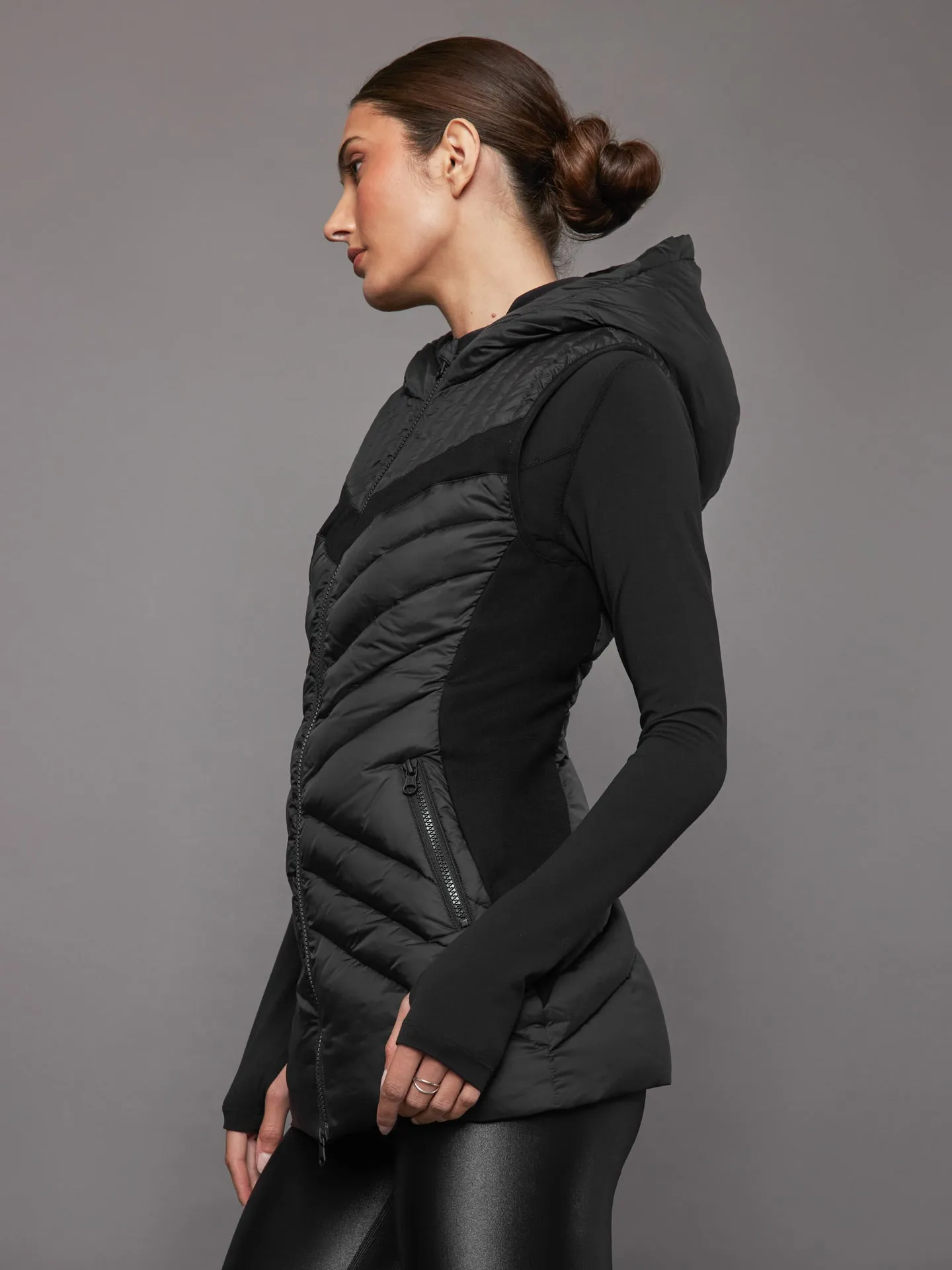 Elongated Puffer Vest - Black sold by Carbon38 product image thumbnail 2