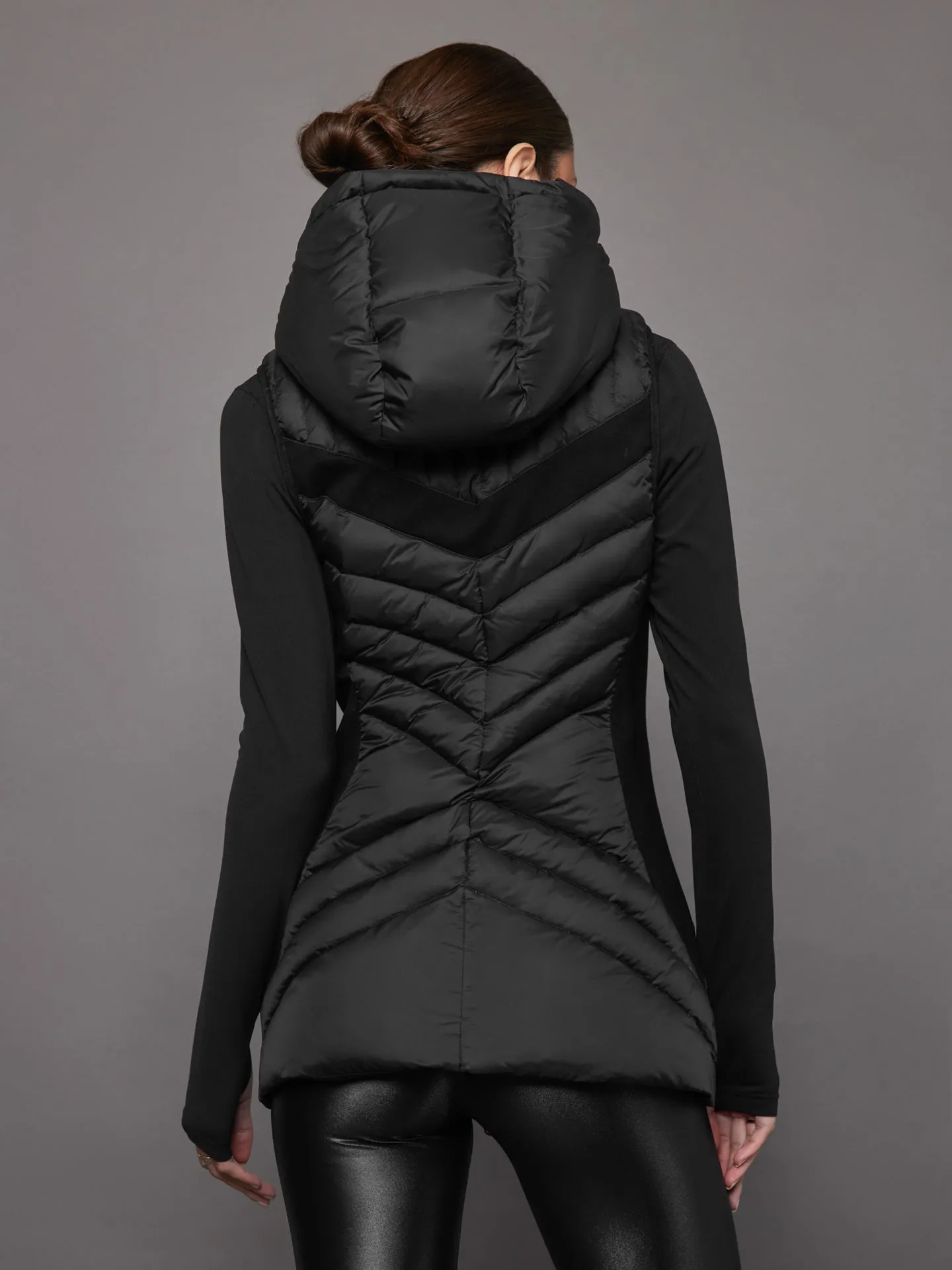 Elongated Puffer Vest - Black sold by Carbon38 product image thumbnail 3