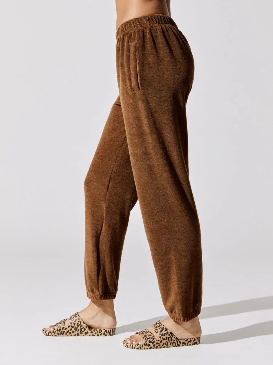 Terry Henley Sweatpant - Chocolate sold by Carbon38 product image thumbnail 4