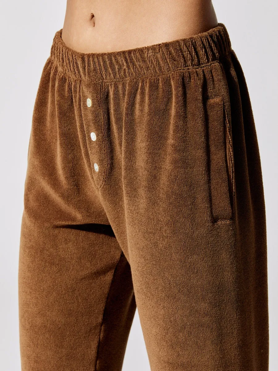 Terry Henley Sweatpant - Chocolate sold by Carbon38 product image thumbnail 5