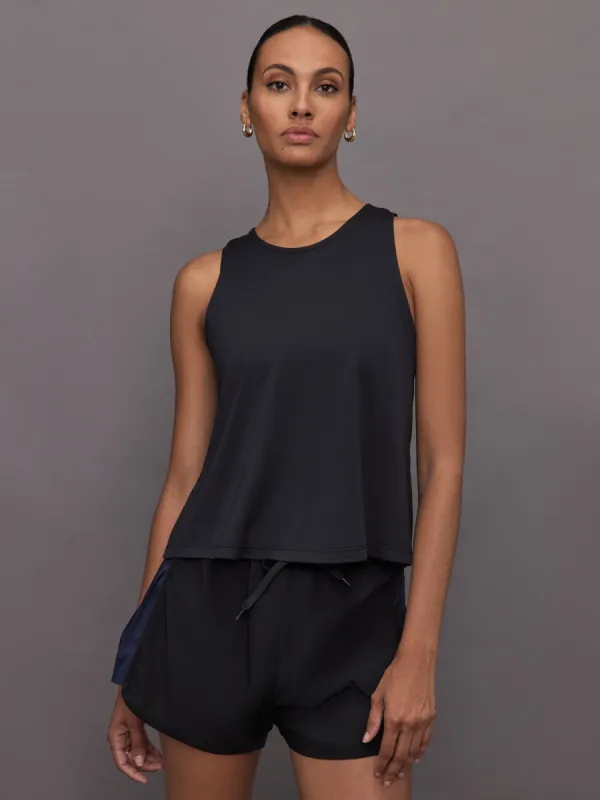 Pleated Running Tank - Black sold by Carbon38