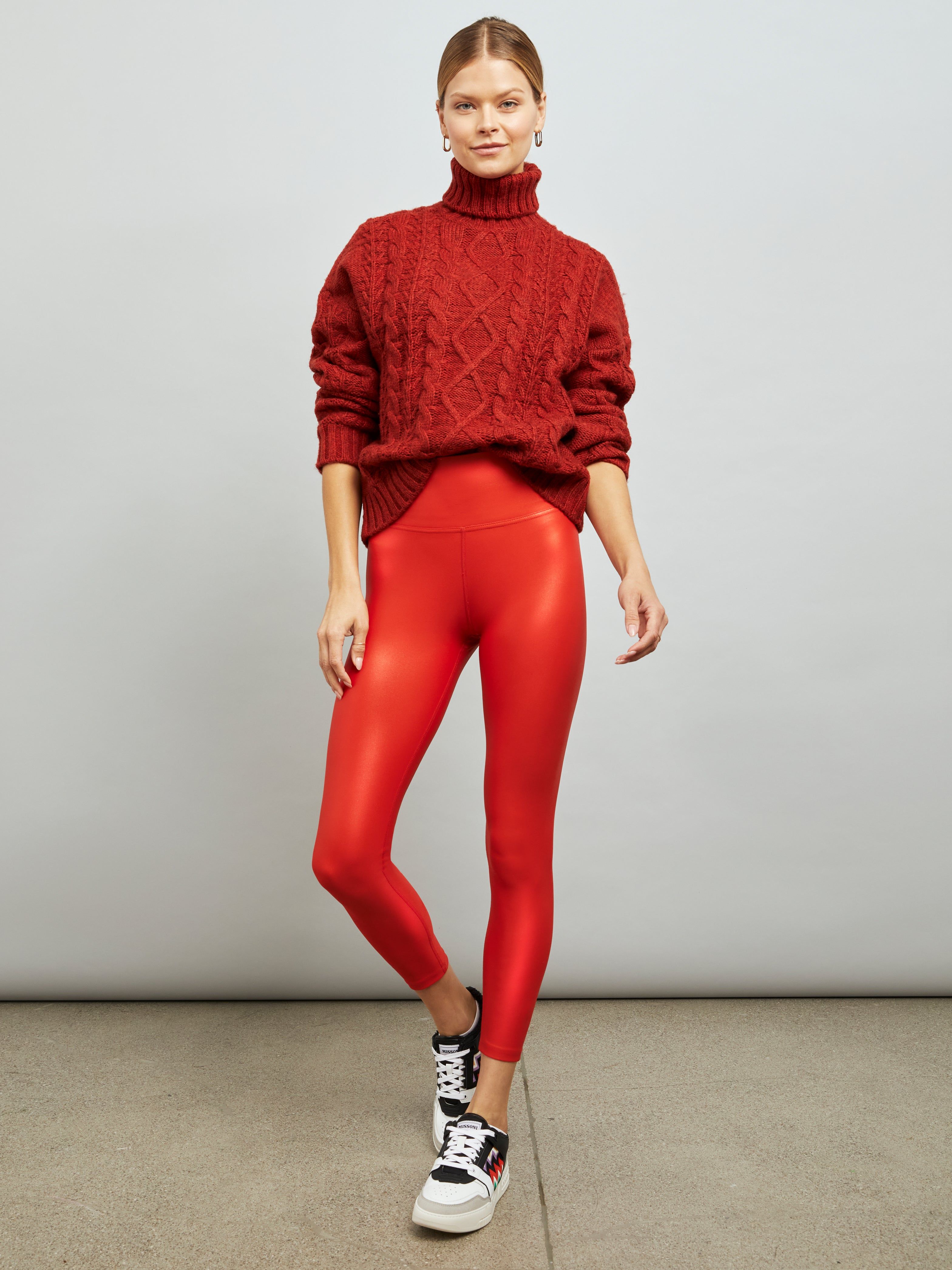 High Rise 7/8 Legging in Takara Shine - Artisanal Red sold by Carbon38 product image thumbnail 2