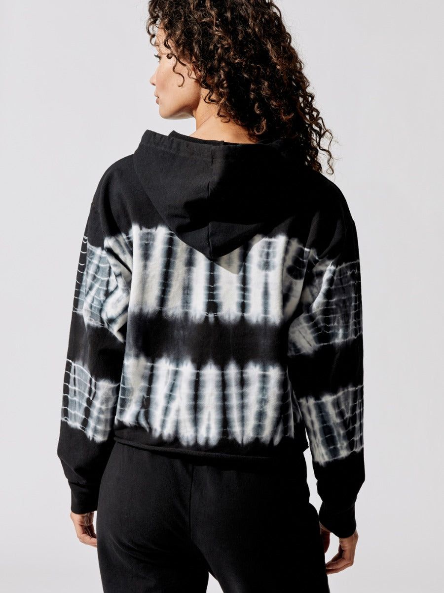 Tie Dye Cropped Hoodie - Indigo Tie Dye sold by Carbon38 product image thumbnail 4