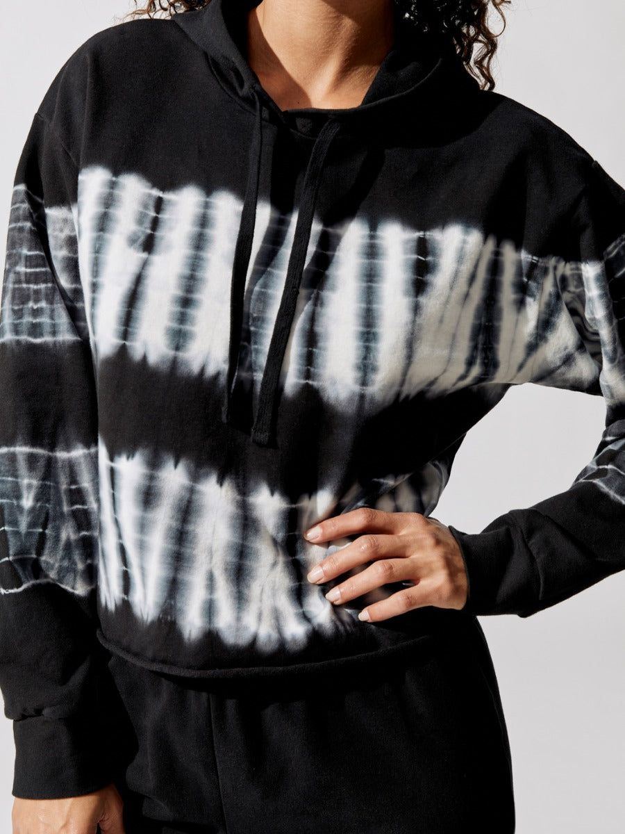 Tie Dye Cropped Hoodie - Indigo Tie Dye sold by Carbon38 product image thumbnail 2