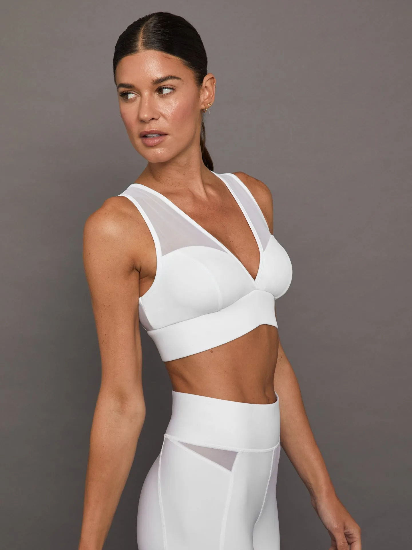 SOLSTICE LONGLINE BRA - WHITE sold by Carbon38 product image thumbnail 2