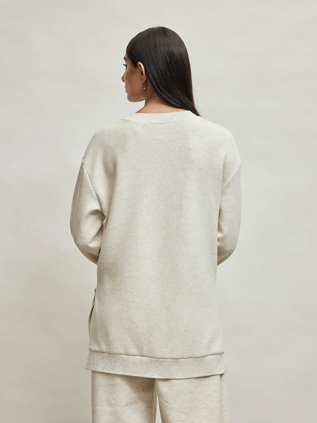 Charter Sweatshirt - Ivory Marl sold by Carbon38 product image thumbnail 4
