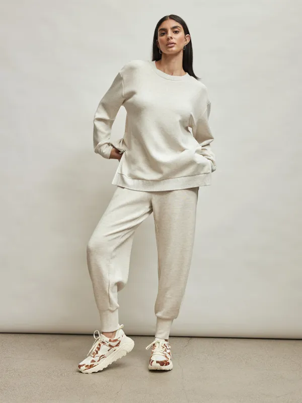 Charter Sweatshirt - Ivory Marl sold by Carbon38