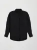 Oversized Button Up Shirt - Black sold by Carbon38