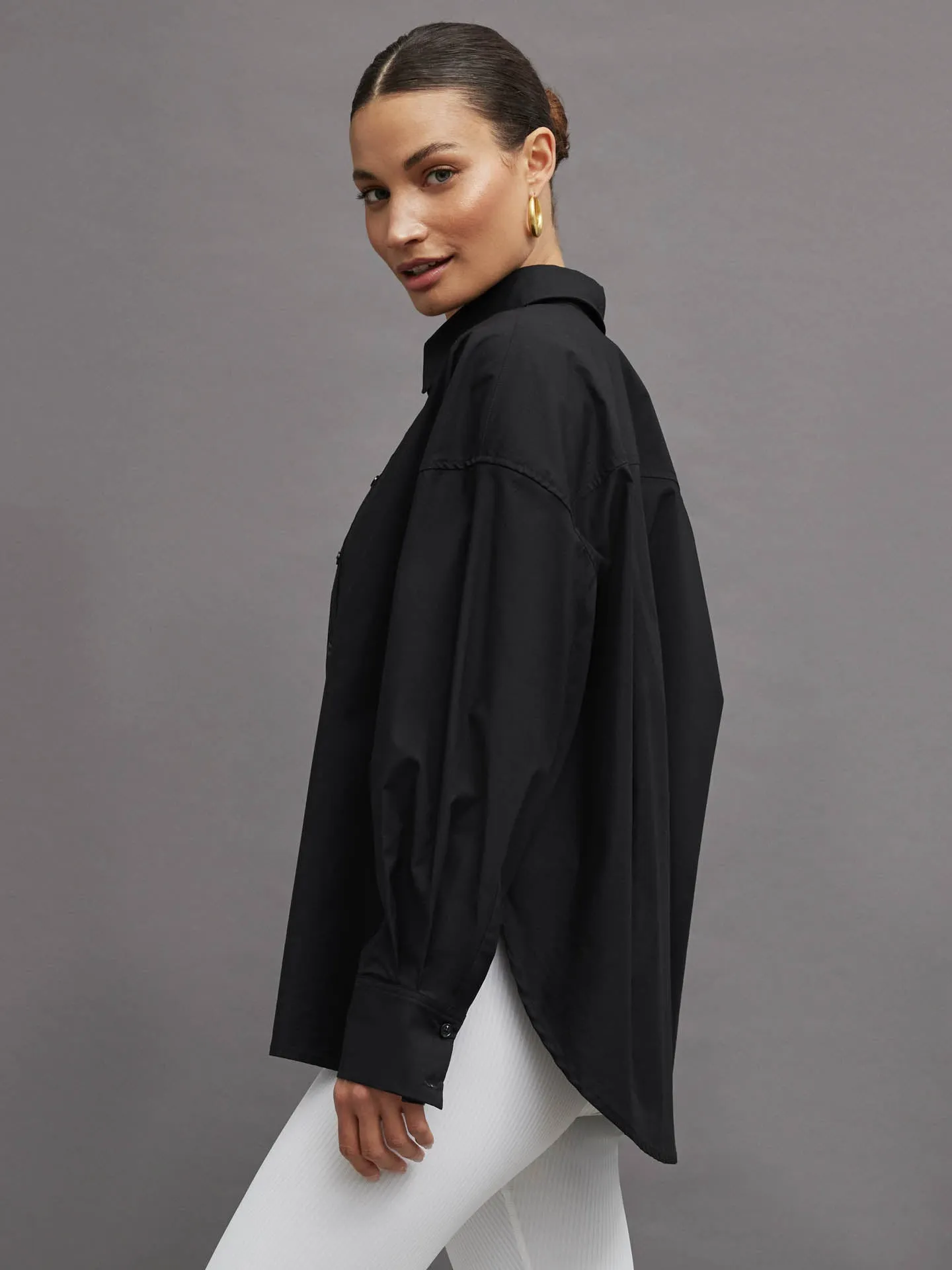 Oversized Button Up Shirt - Black sold by Carbon38 product image thumbnail 3