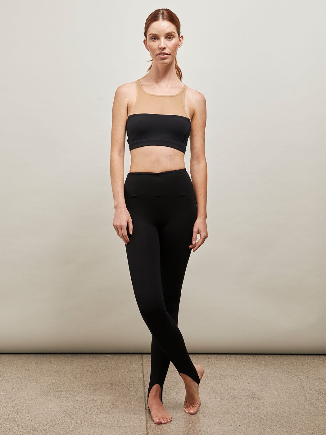 MESH RACERBACK BRA - BLACK sold by Carbon38