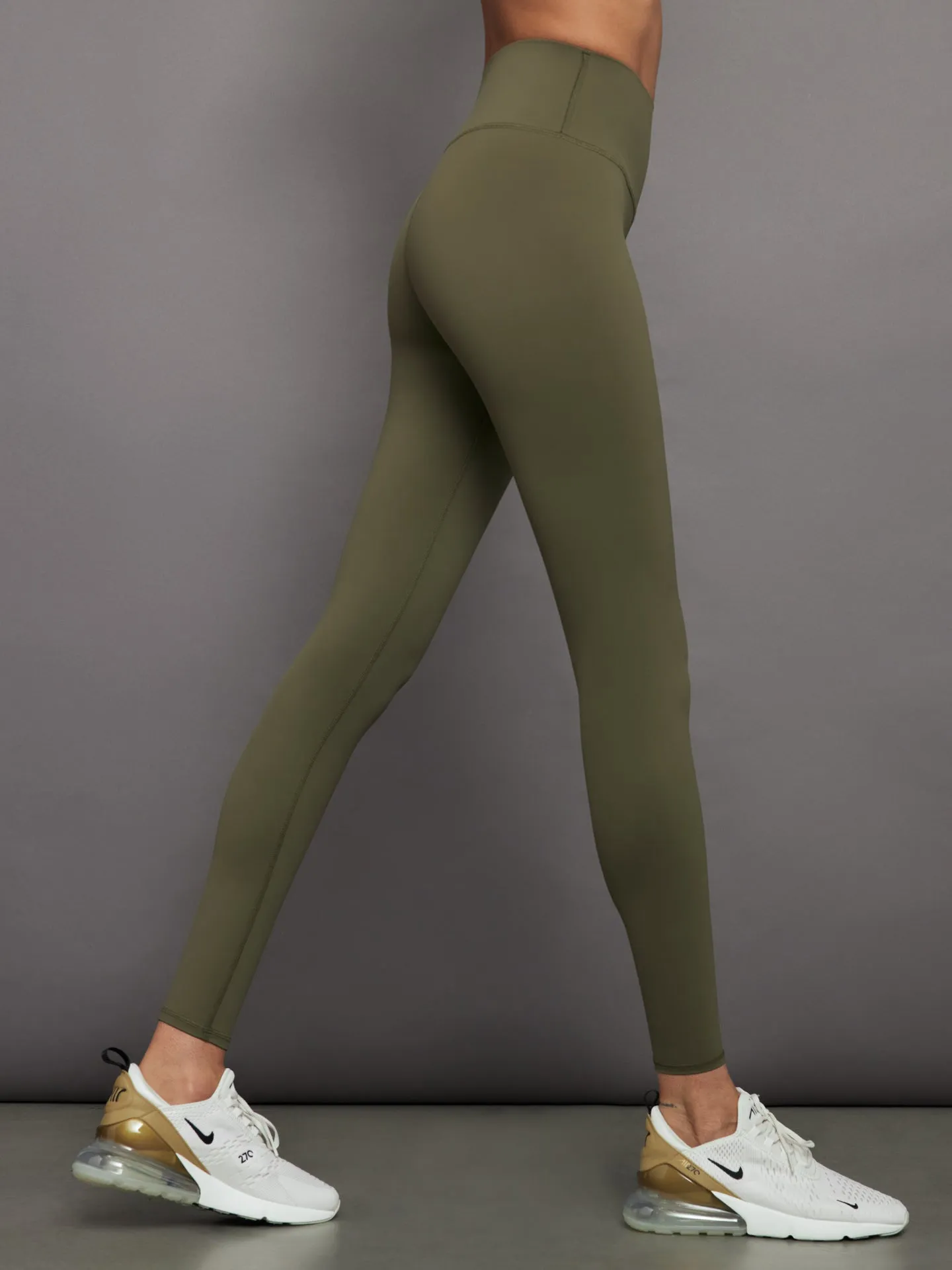 High Rise Full-Length Legging in Diamond Compression - Olive sold by Carbon38 product image thumbnail 3