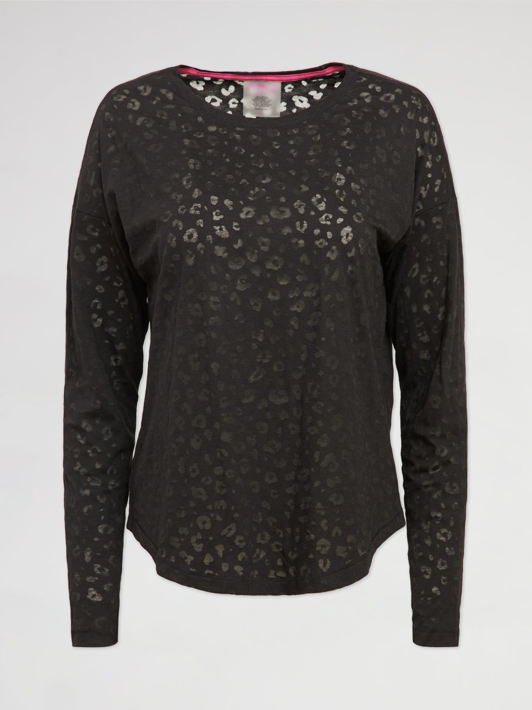 Black Cheetah Long Sleeve Burnout - Black sold by Carbon38