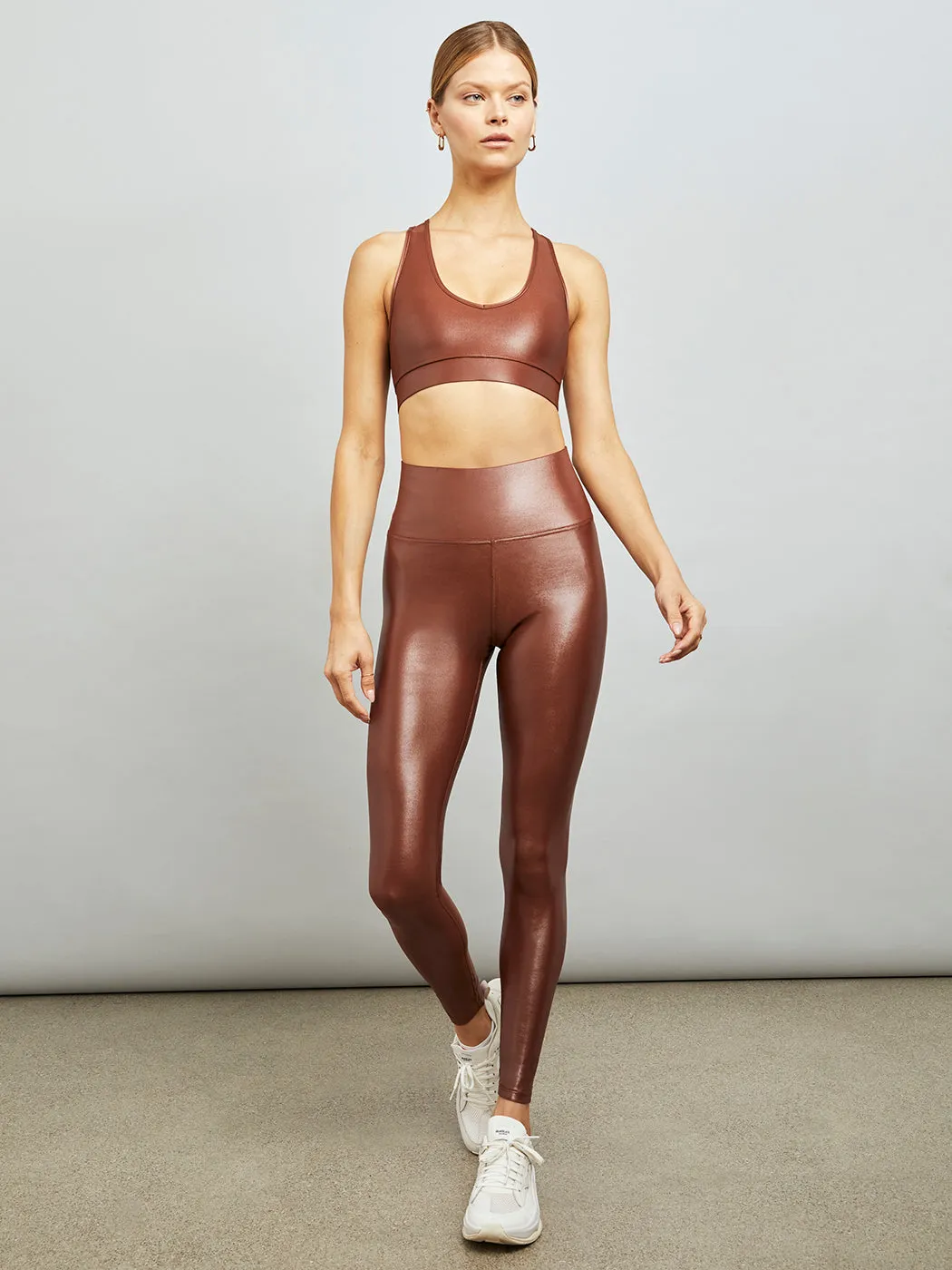 High Rise Full-Length Legging in Takara Shine - Cappuccino sold by Carbon38 product image thumbnail 5